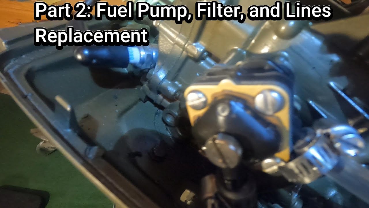 Fuel Pump, Fuel Filter, and Fuel Line Replacement 1976 Johnson 6 hp Outboard 6R76A Part 2/9
