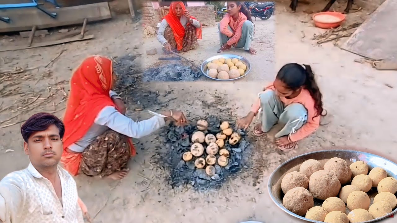 आज बिना त्यौहार बनाया लाडू बाटी दाल 🫕 daal baati #daalbaatiladdu #marwadilife 