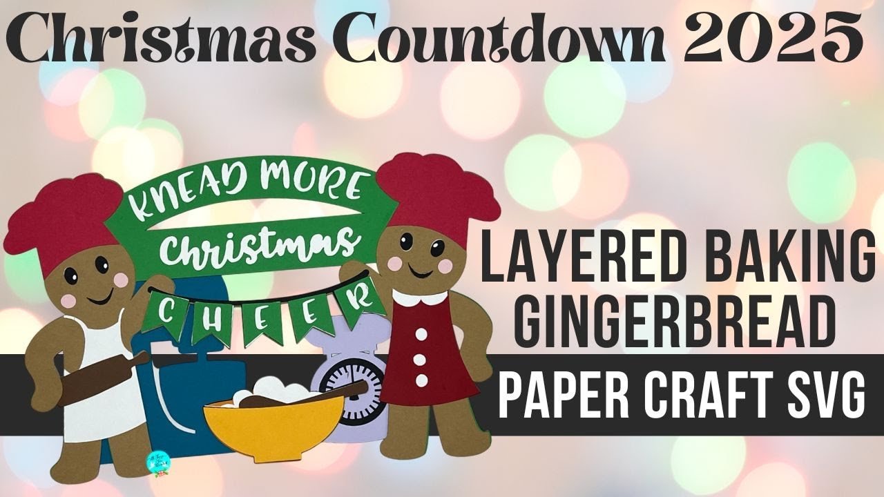 Christmas Layered Baking Gingerbread SVG Cut File for Paper Craft with Cricut and Silhouette