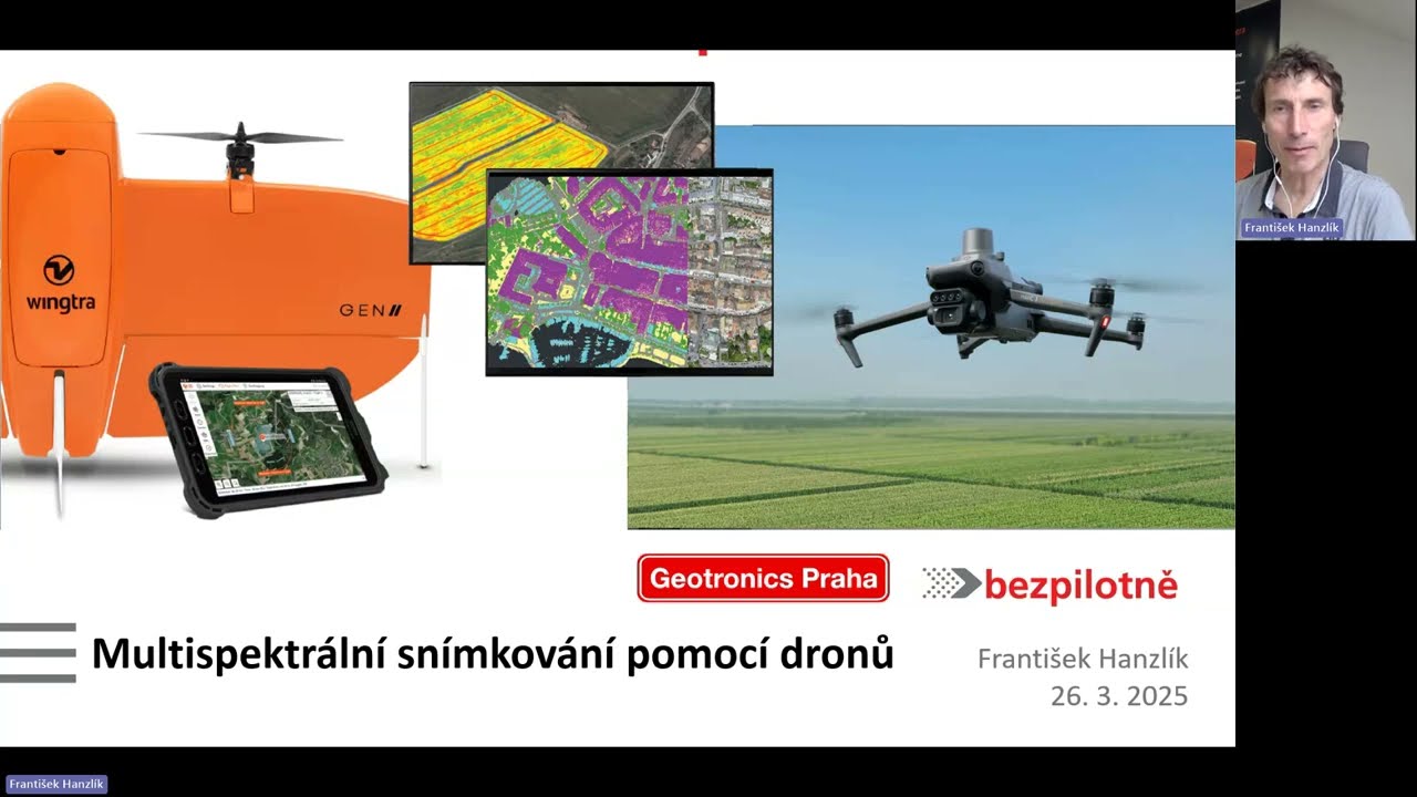 Multispektrální snímkování promocí dronů