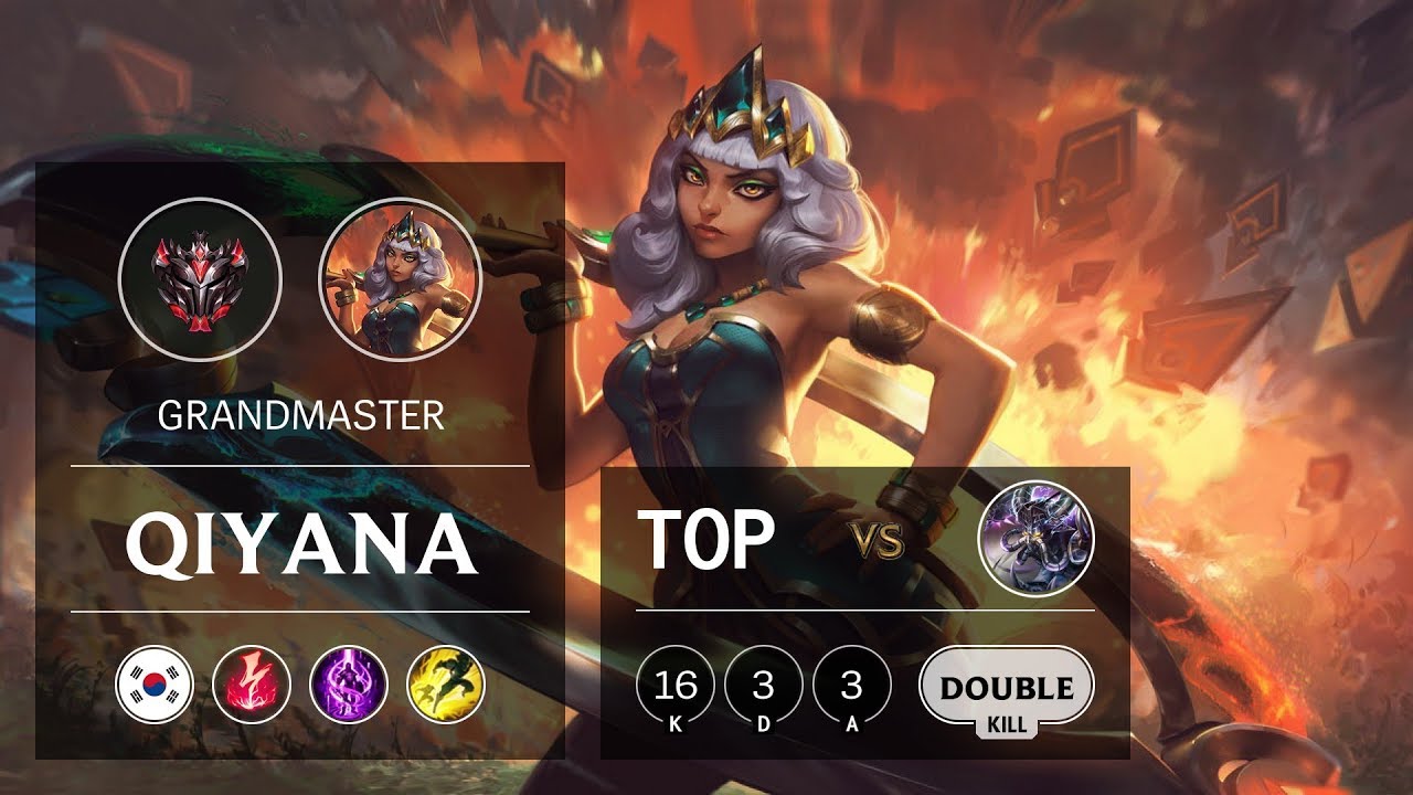 Qiyana Top vs Kassadin - KR Grandmaster Patch 9.15