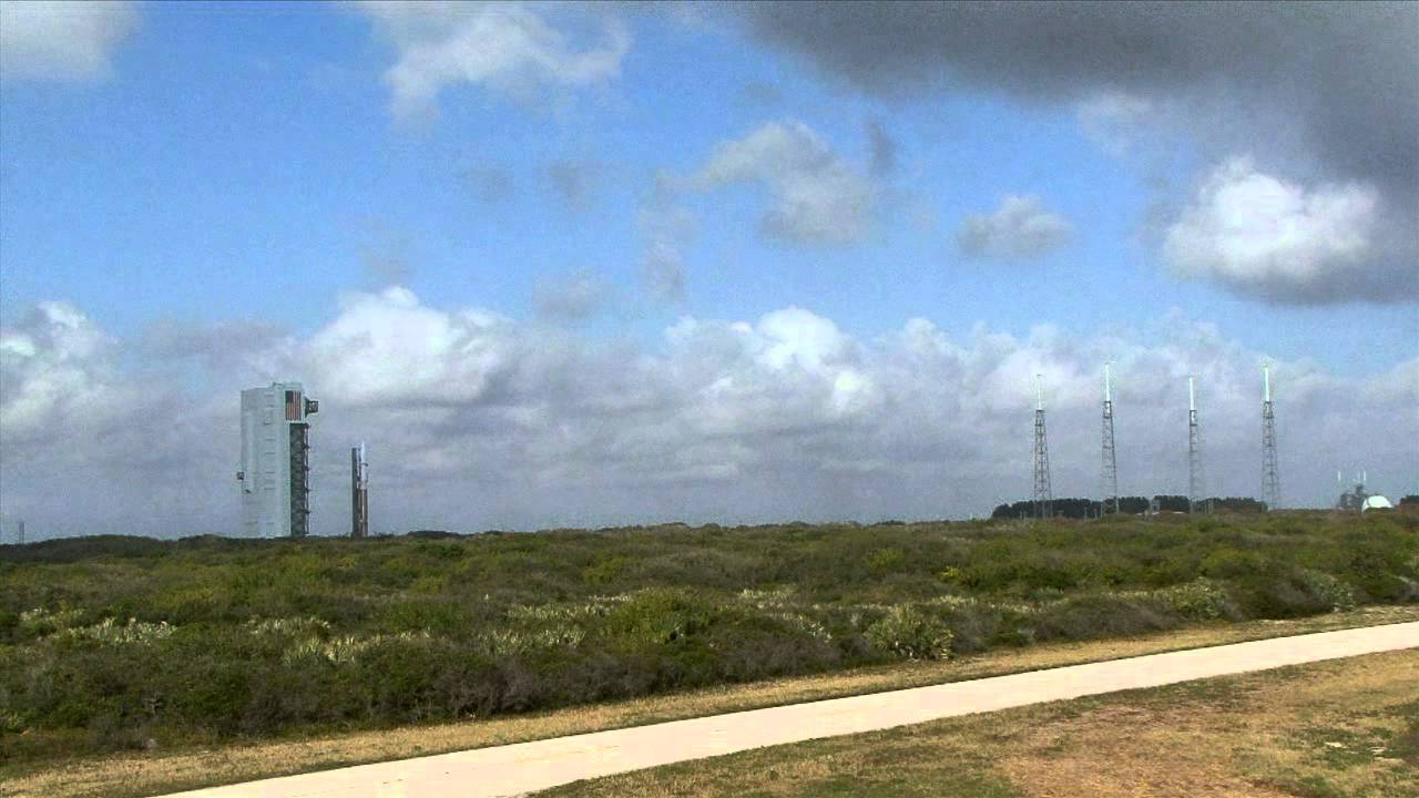 NASA TDRS-K on top of an Atlas V Rollout from the VIF to Launch Pad