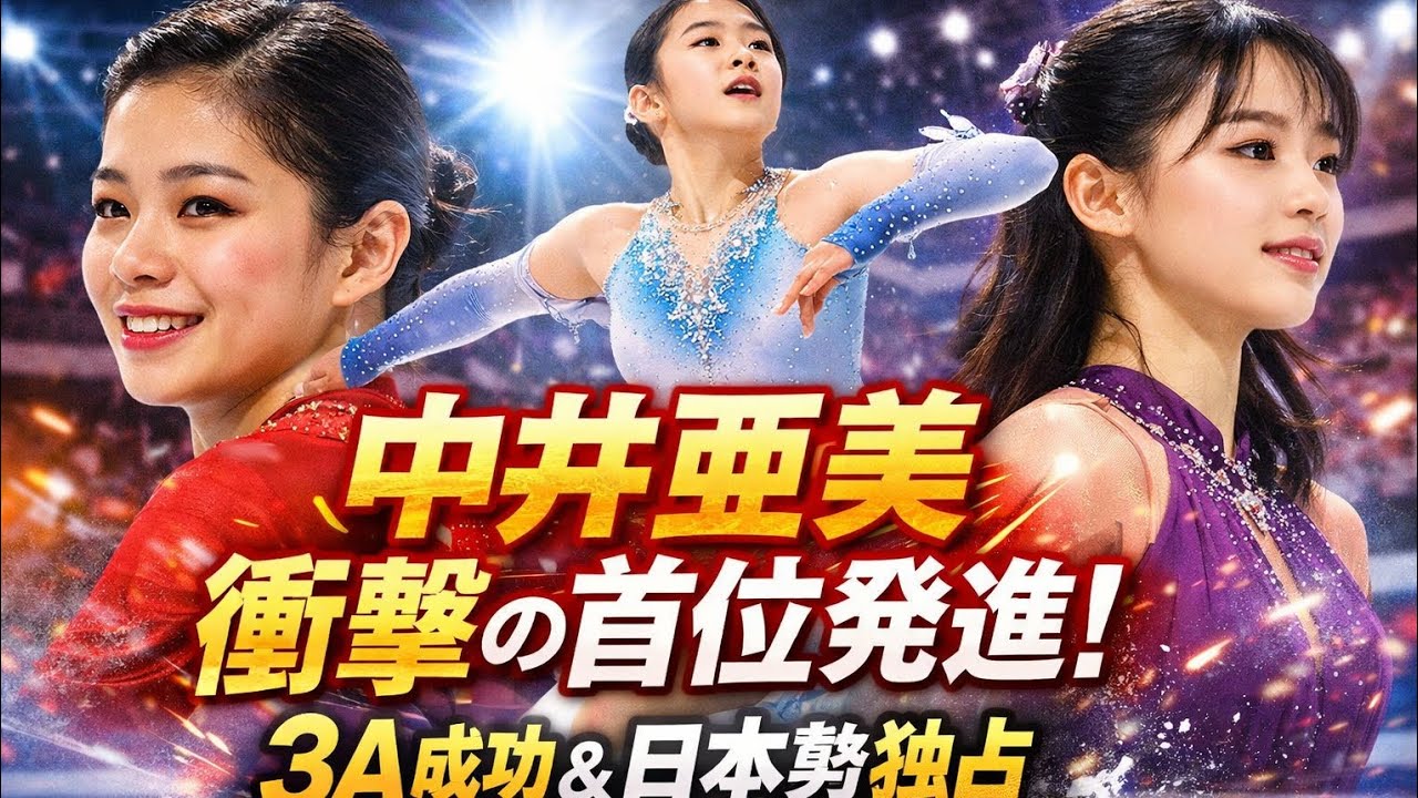 中井亜美が衝撃首位発進！3A成功で世界上位スコア、坂本花織＆千葉百音と日本勢表彰台独占へ