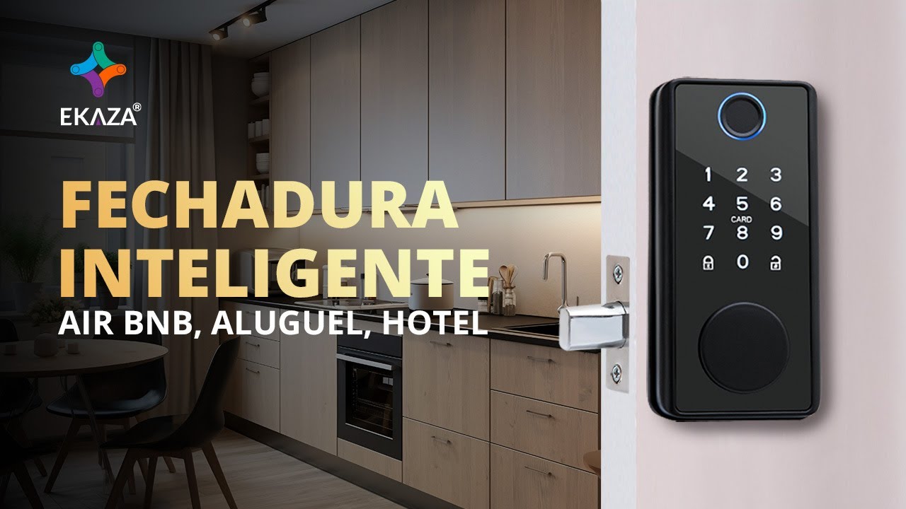 A melhor fechadura digital pra quem é dono de AirBNB ou tem casa alugada - Fechadura T328 Ekaza