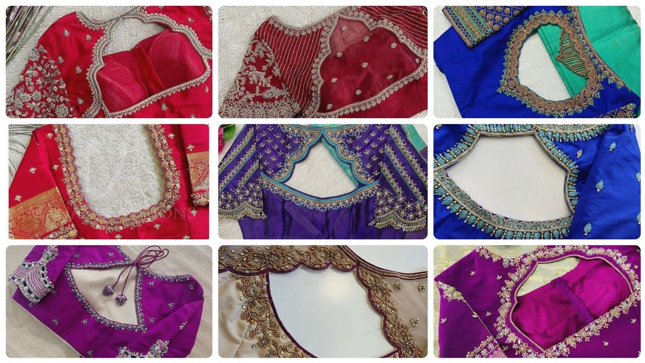 🪡🥳 Maggam Work Blouse Back Neck Designs /Blouse Hand Designs/Aari Work Blouse Designs/Latest  Blouse