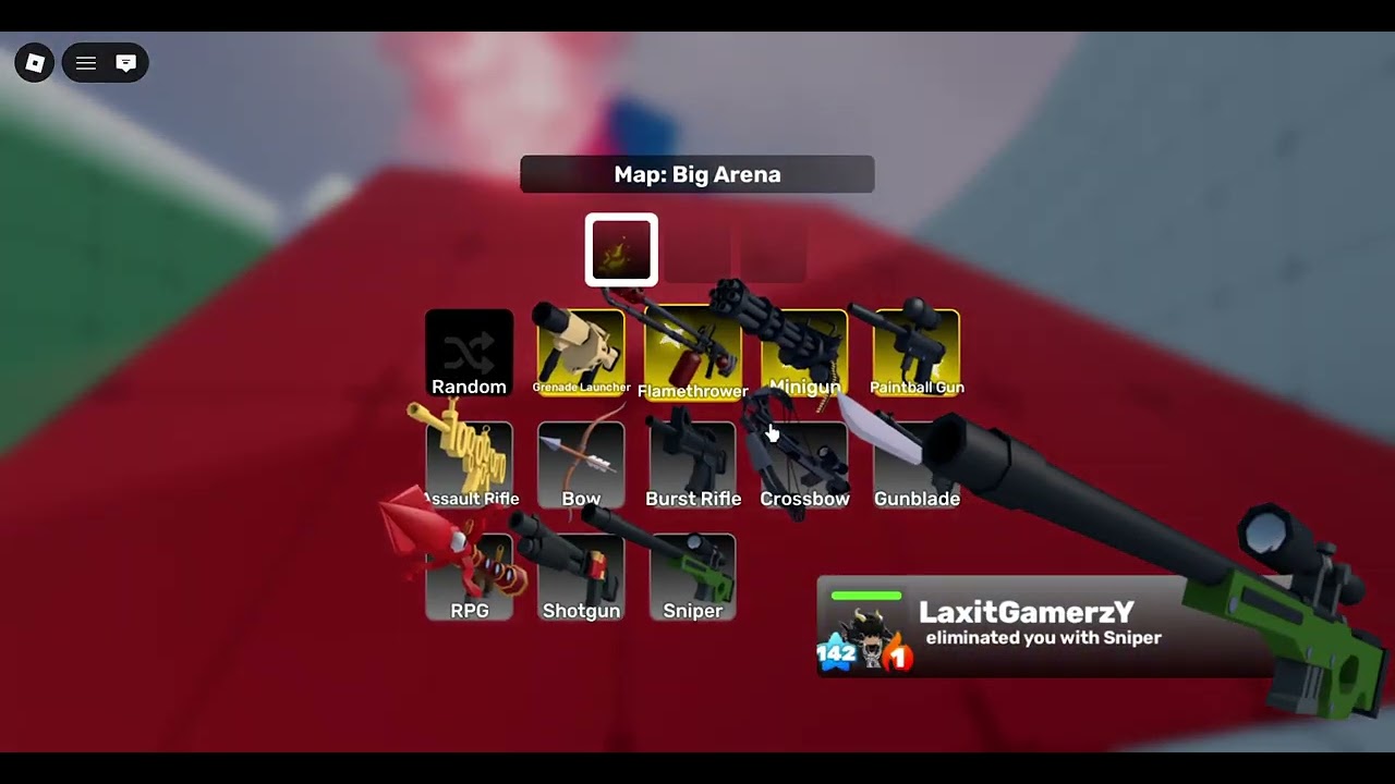 Trying to get enough kills to get gold wrap on the Grenade launcher Roblox Rivals
