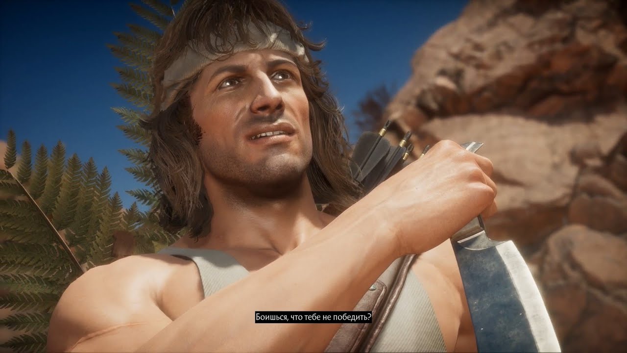 MK 11 ULTIMATE в 2K - ВСЕ ДИАЛОГИ С РЭМБО в 60 FPS