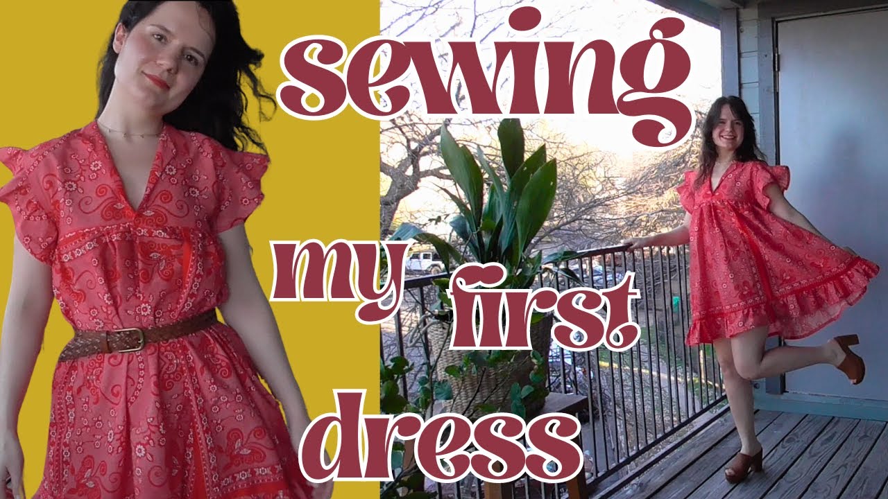 Turning Thrifted Fabric Into My Very First Dress | Sew Along With Me