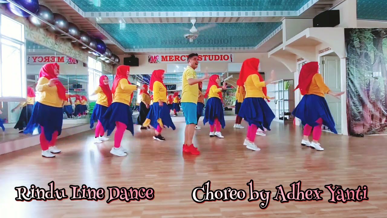 Rindu Line Dance / Choreo by Adhex Yanti (INA) / Demo by Mercy Studio Palembang