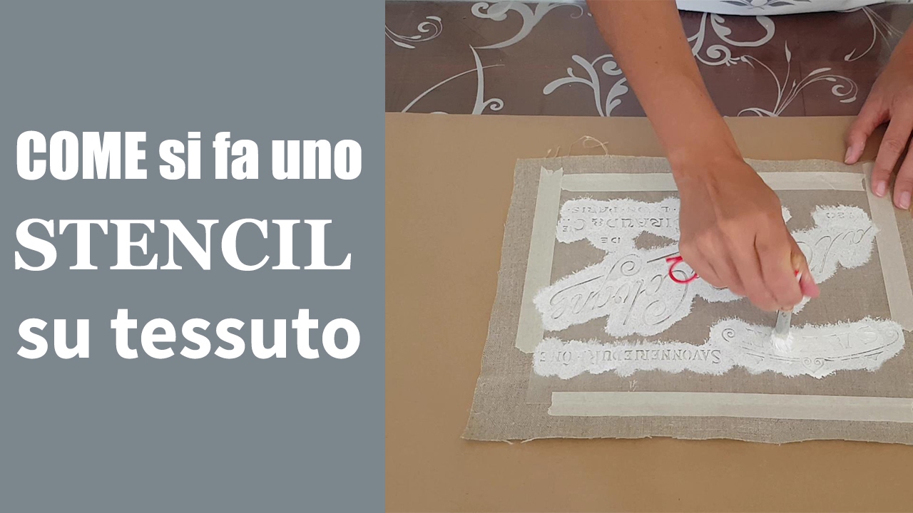 Stencil su tessuto con la Vintage chalk Paint
