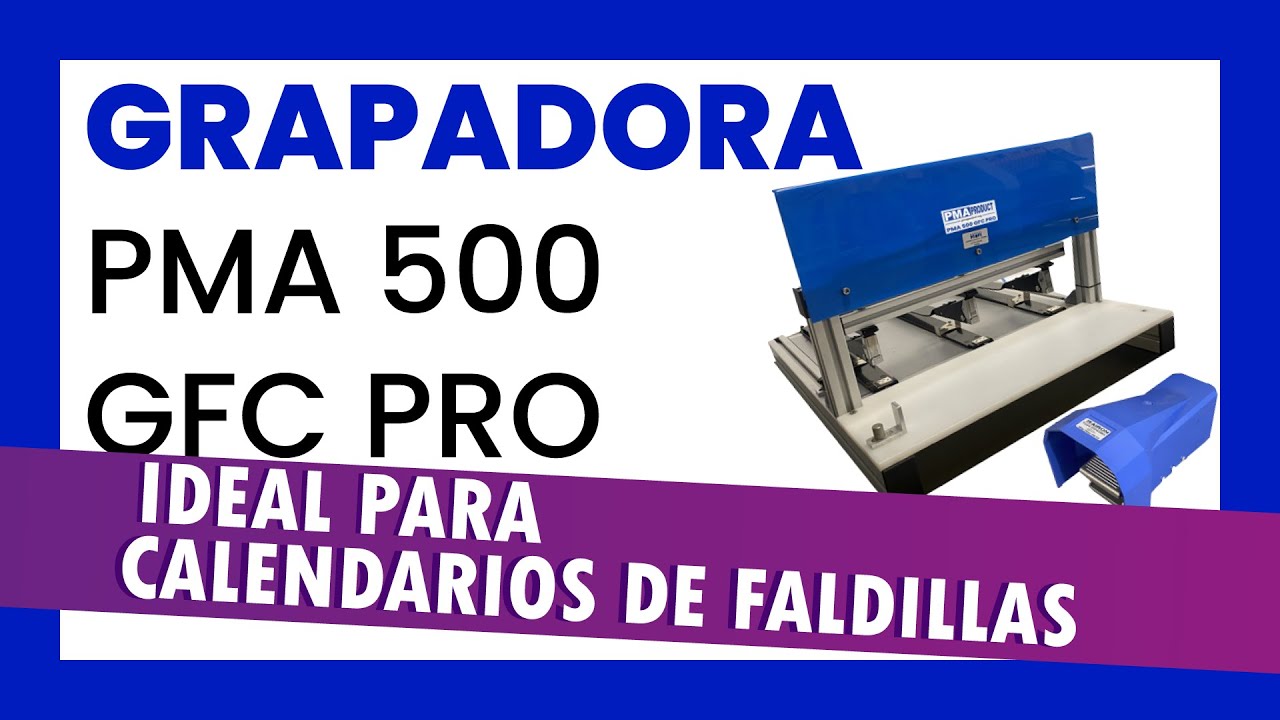 ⚡ Grapadora de papel profesional para FALDILLAS DE CALENDARIO PMA 500 GFC PRO