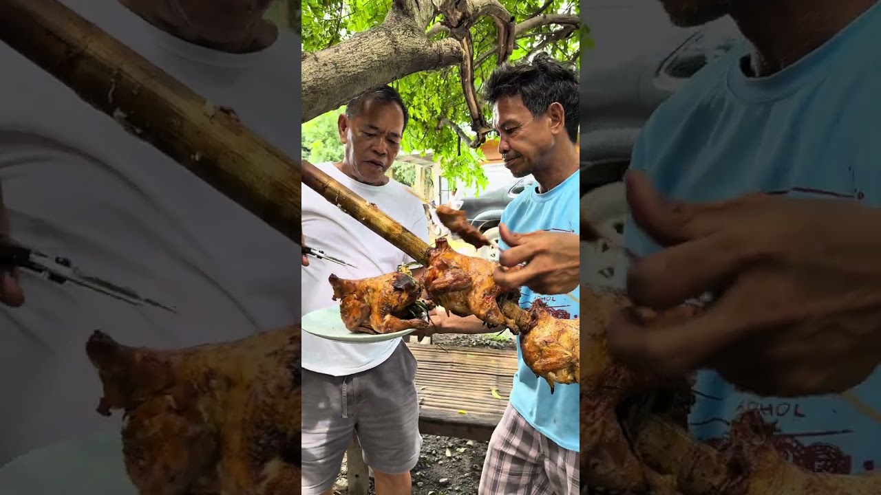 Ginsang patola with misua at inihaw na manok at piniritong tilapia.