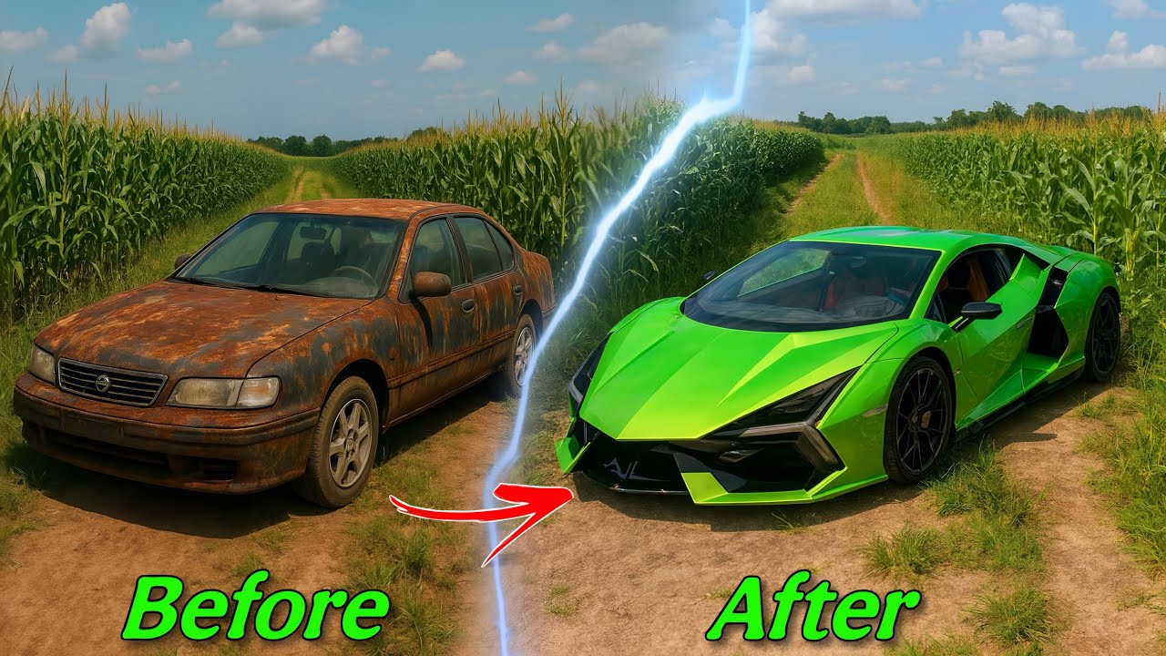 Full Video | Turn an old Nissan into a million dollar Lamborghini 