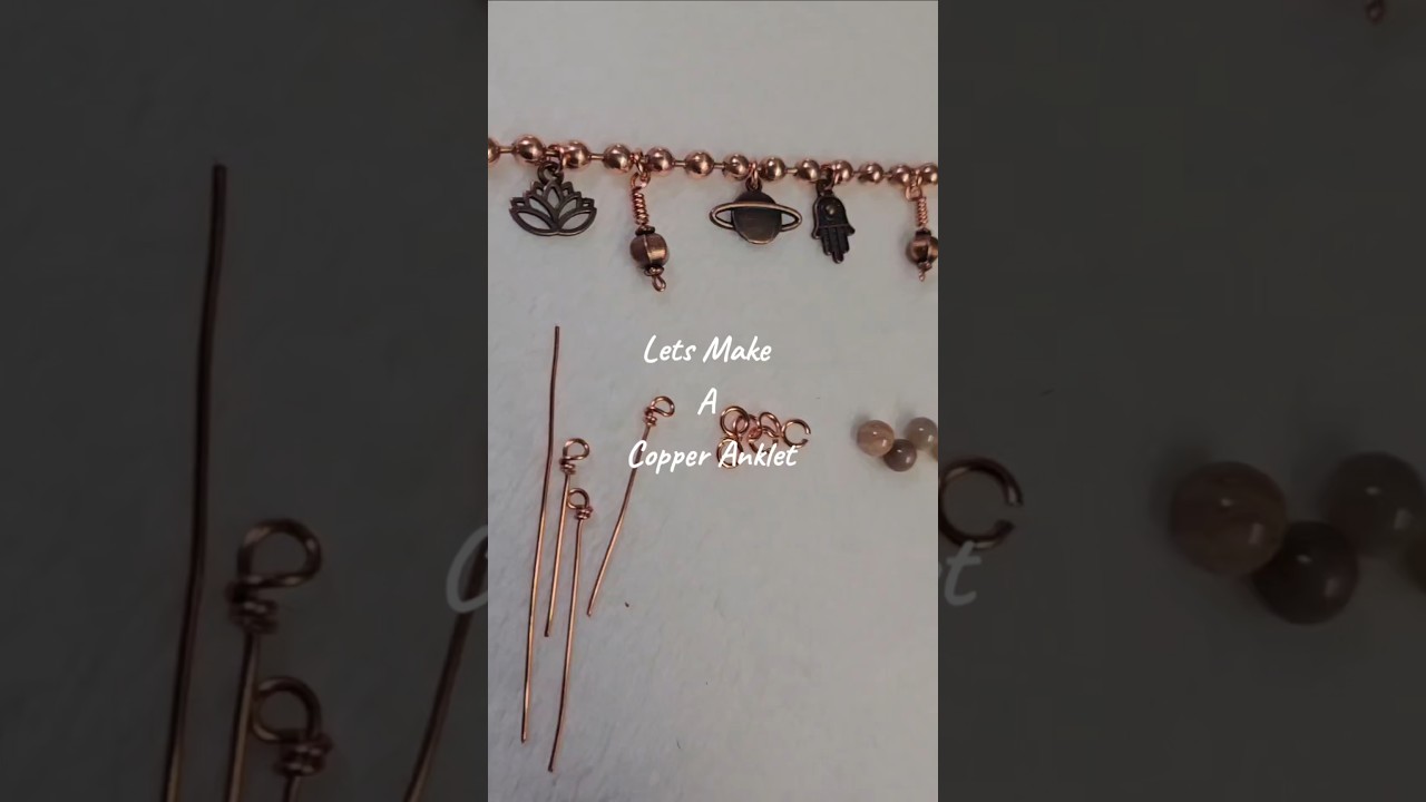 How to make a charm anklet #jewelrybusiness #howtomakejewelry #anklets #jewelrydesigner #crystals