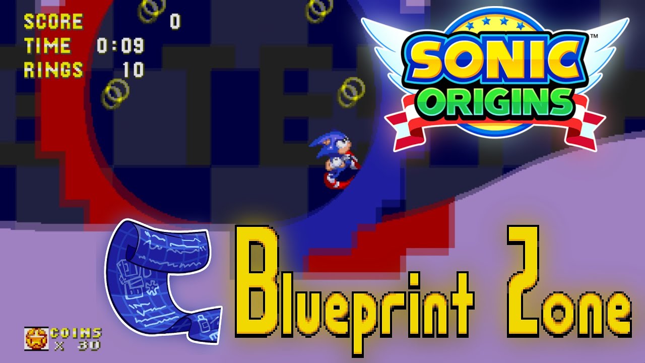 Sonic Origins Unused Content - (3&K) Blueprint Zone