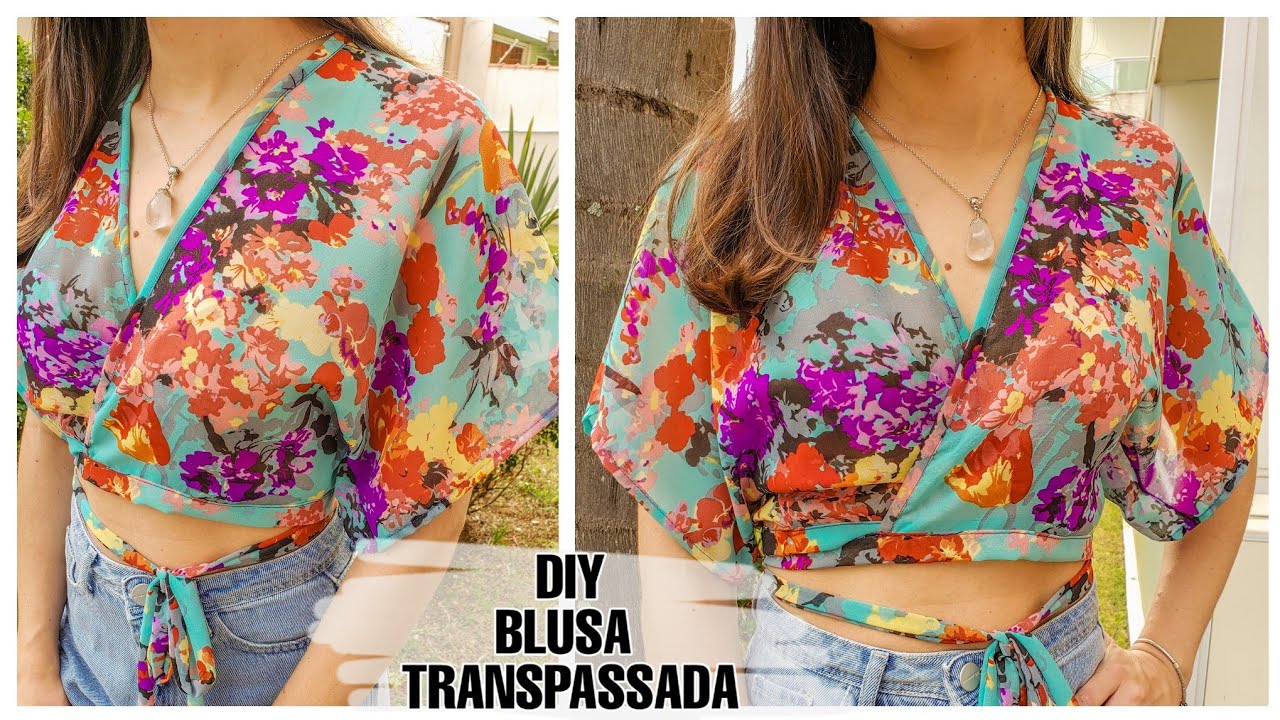 BLUSA SUPER FÁCIL | SEM MOLDE - PASSO A PASSO #diy #verão2020 #costurafacil