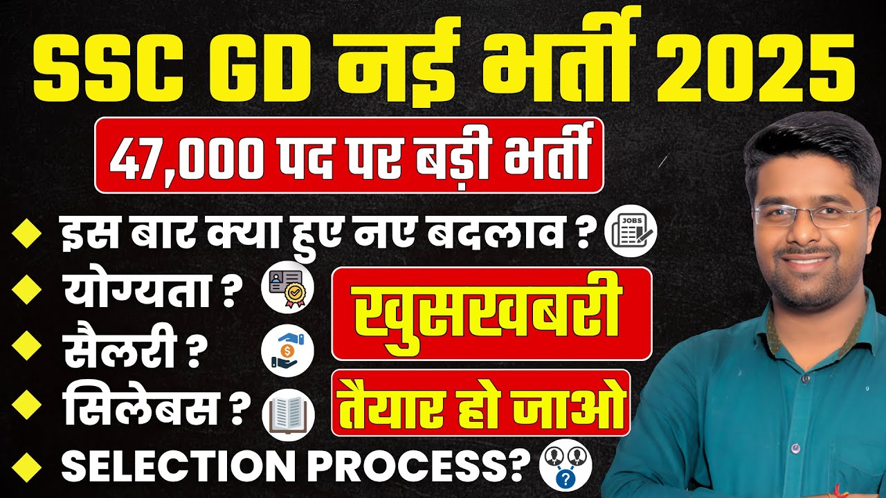 SSC GD New Vacancy 2025-26 | SSC GD 2026 Vacancy, Syllabus, Age Limit, Form Fill UP Date, Exam Date
