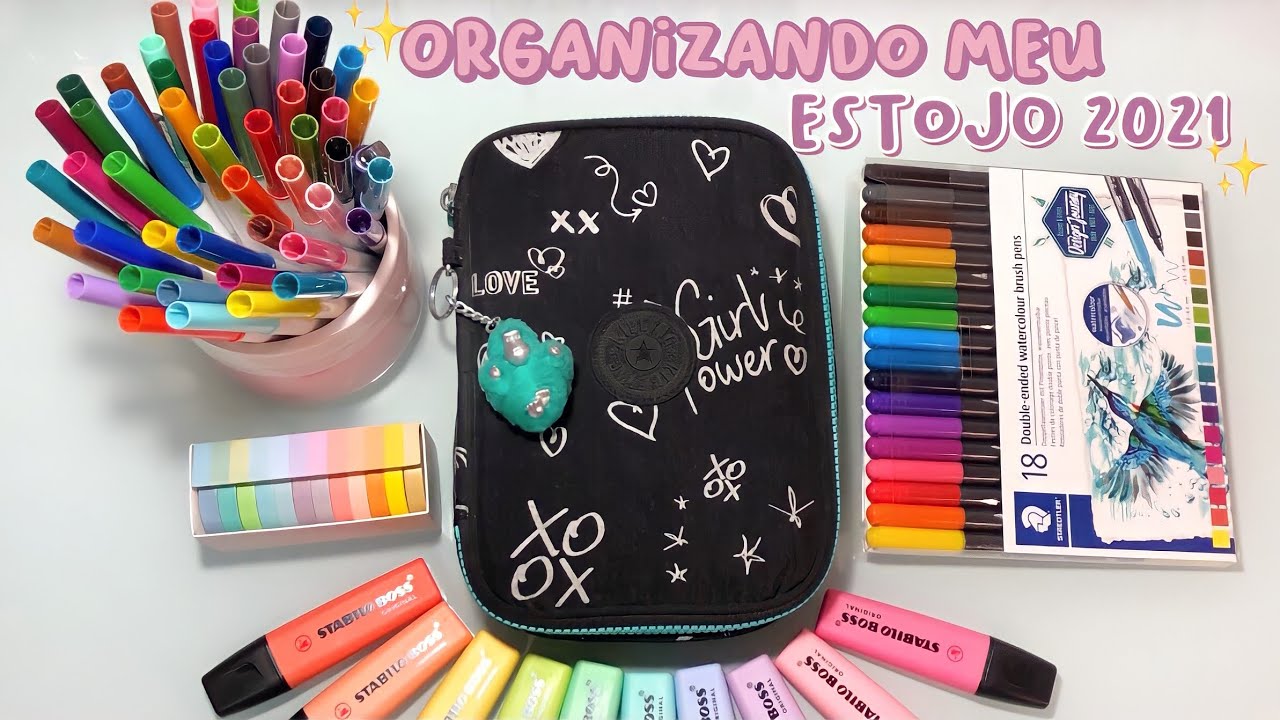 ORGANIZANDO MEU ESTOJO 100 PENS DA KIPLING 2021