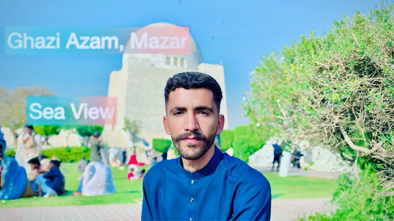 New Vlog Karachi sea view And guide Azam Mazar