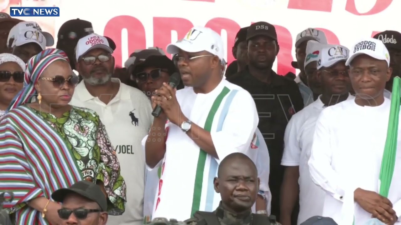 Kogi APC Governorship Candidate, Usman Ododo Addresses Supporters At Okene Rally