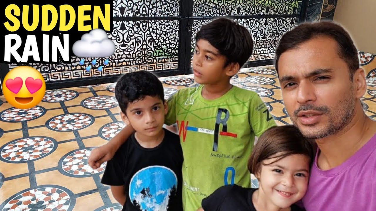 Sudden Rainfall – Kids Reaction Will Melt Your Heart! 