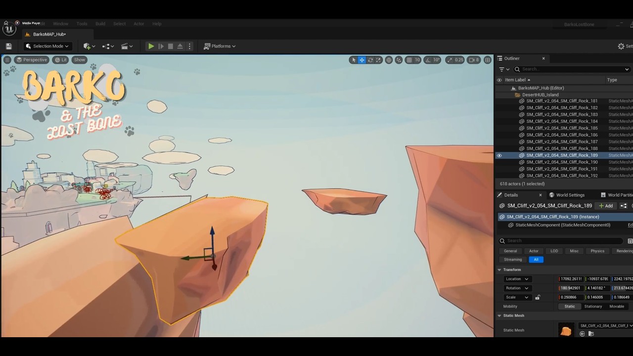 Barko & The Lost Bone Indie Game - #Doggo #Canyon #LevelDesign + #Timelapse in #UnrealEngine! Enjoy!