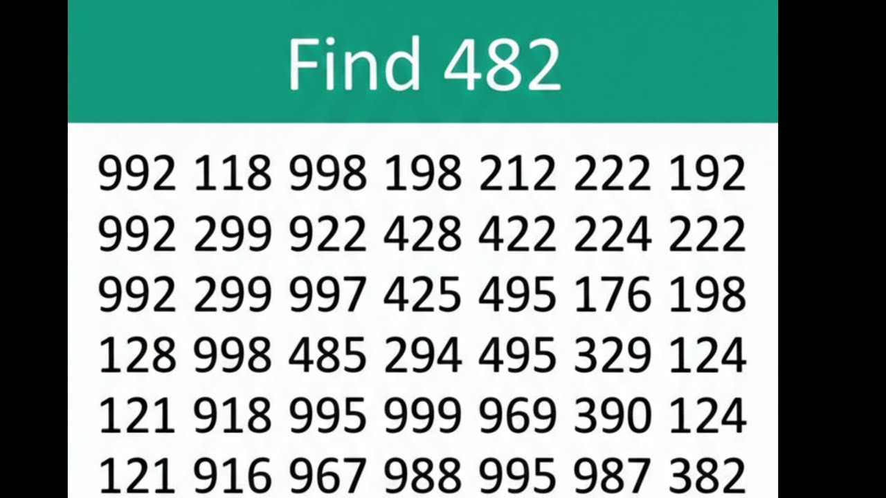 Can You Spot 482? | Optical Illusion Challenge 