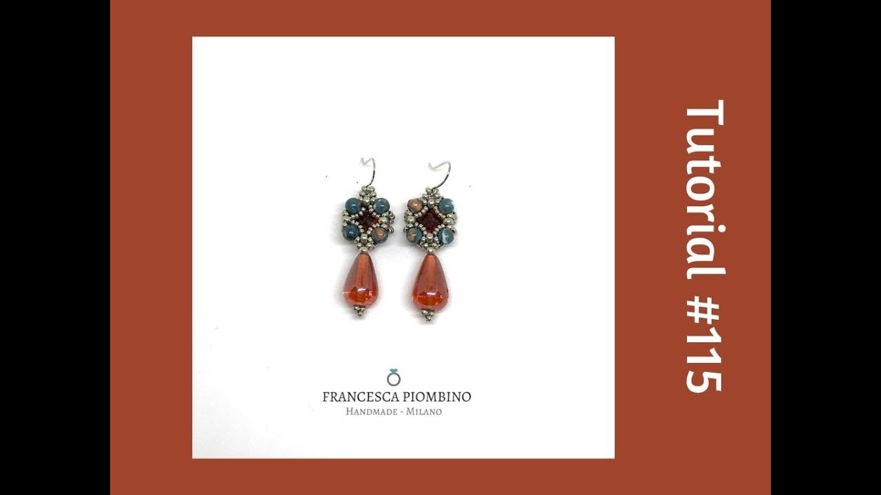 TUTORIAL PERLINE [115] - Orecchini Piccini: rivoli 12mm, perle 4mm e rocailles.