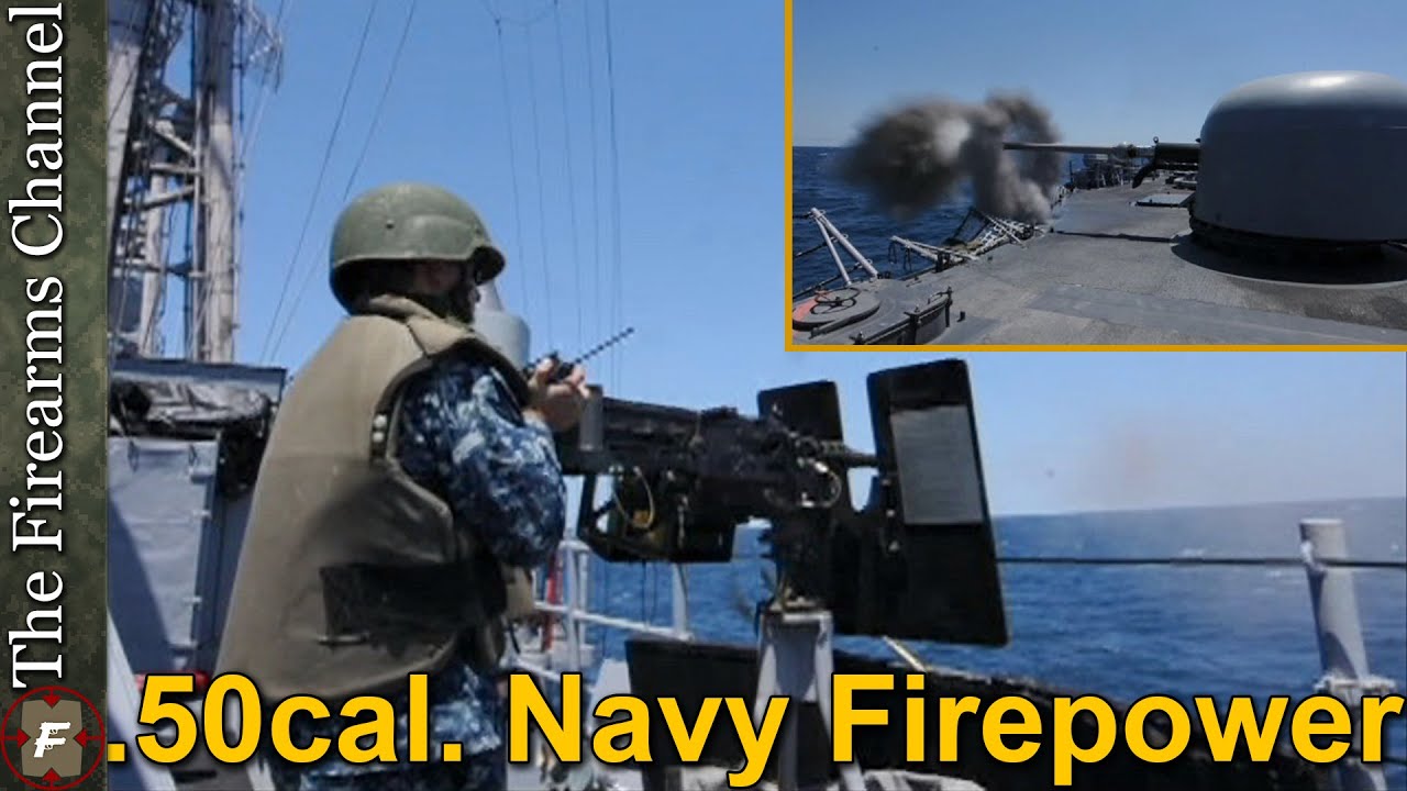 Navy .50 cal. Firepower From Ship BIG GUNS!!! Short and sweet!