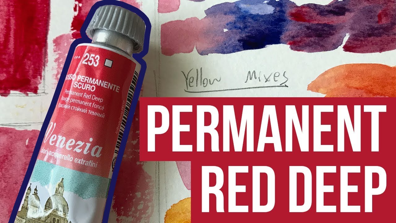Permanent Red Deep - Maimeri Venezia Watercolor | The Paint Show 39