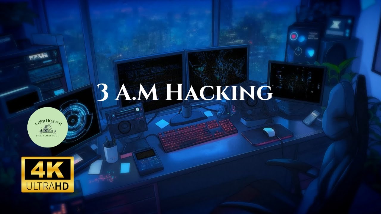 💻 3 AM Hacking Room Ambience | Dark & Mysterious Soundscape for Focus 🔒🌙