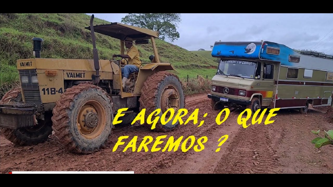 ATOLAMOS NOSSO MOTORHOME  NA LAMA