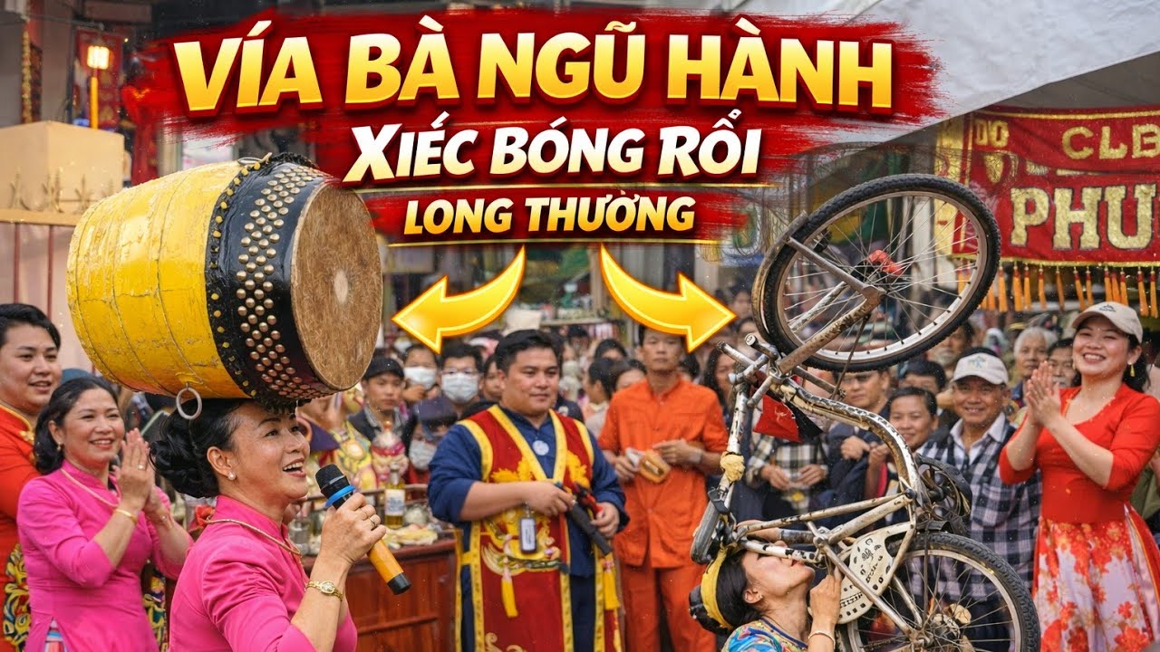 Trưa 19AL 2026, MÚA BÓNG RỖI DÂNG BÀ NGŨ HÀNH – LỄ VÍA BÀ NGŨ HÀNH XÃ LONG THƯỢNG RẤT ĐÔNG NGƯỜI XEM