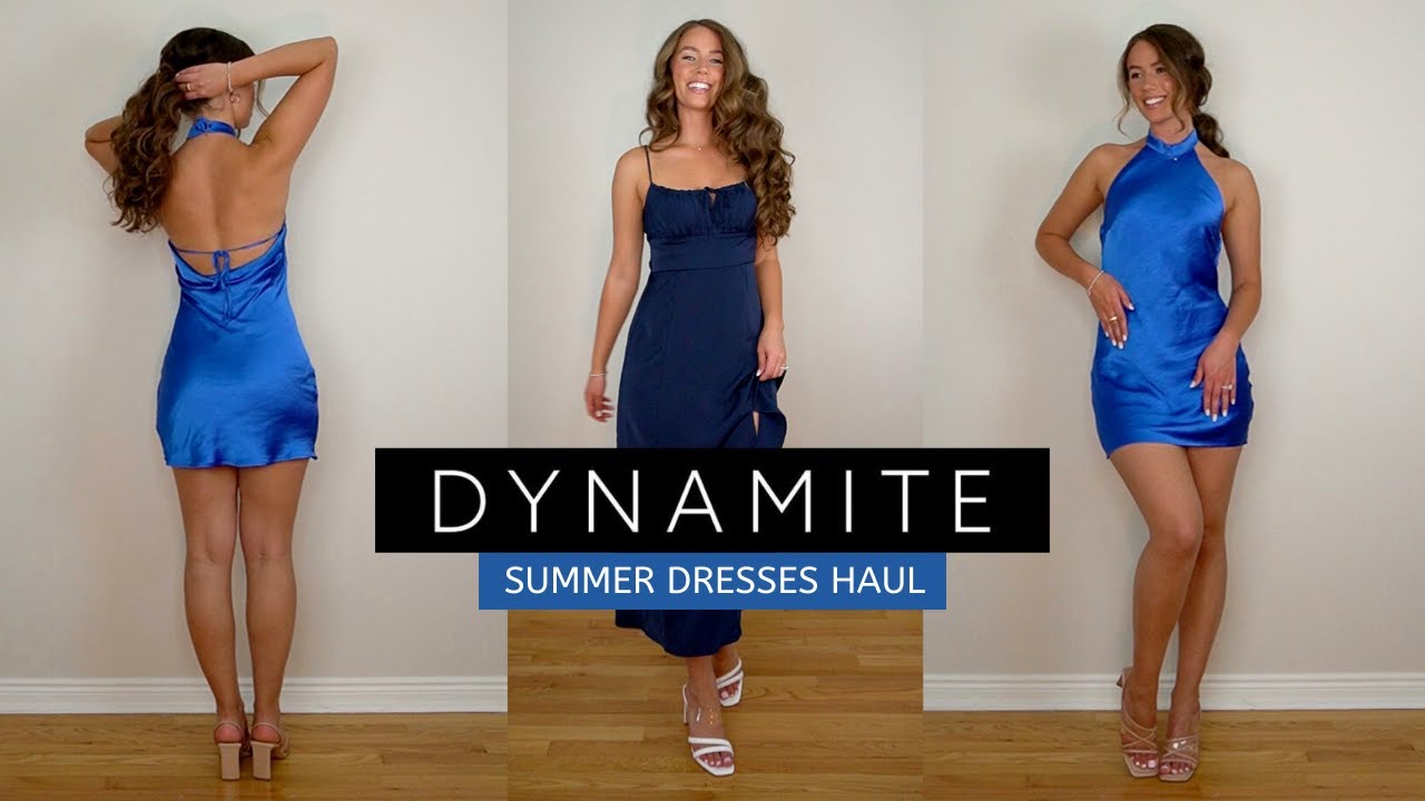 DYNAMITE CLOTHING SUMMER DRESSES TRY-ON HAUL 2022 | Lauren Peletier