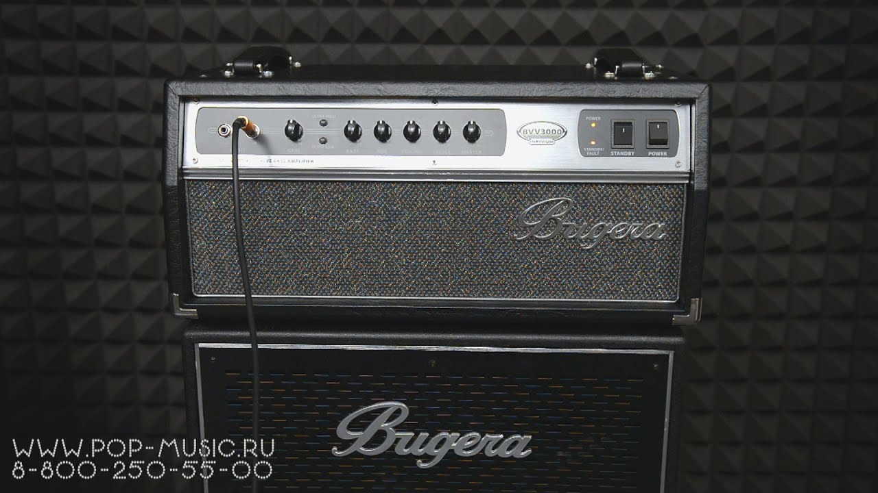 Басовый усилитель BUGERA BVV3000 INFINIUM (кабинет BUGERA BN115T, гитара YAMAHA TRBX-305)