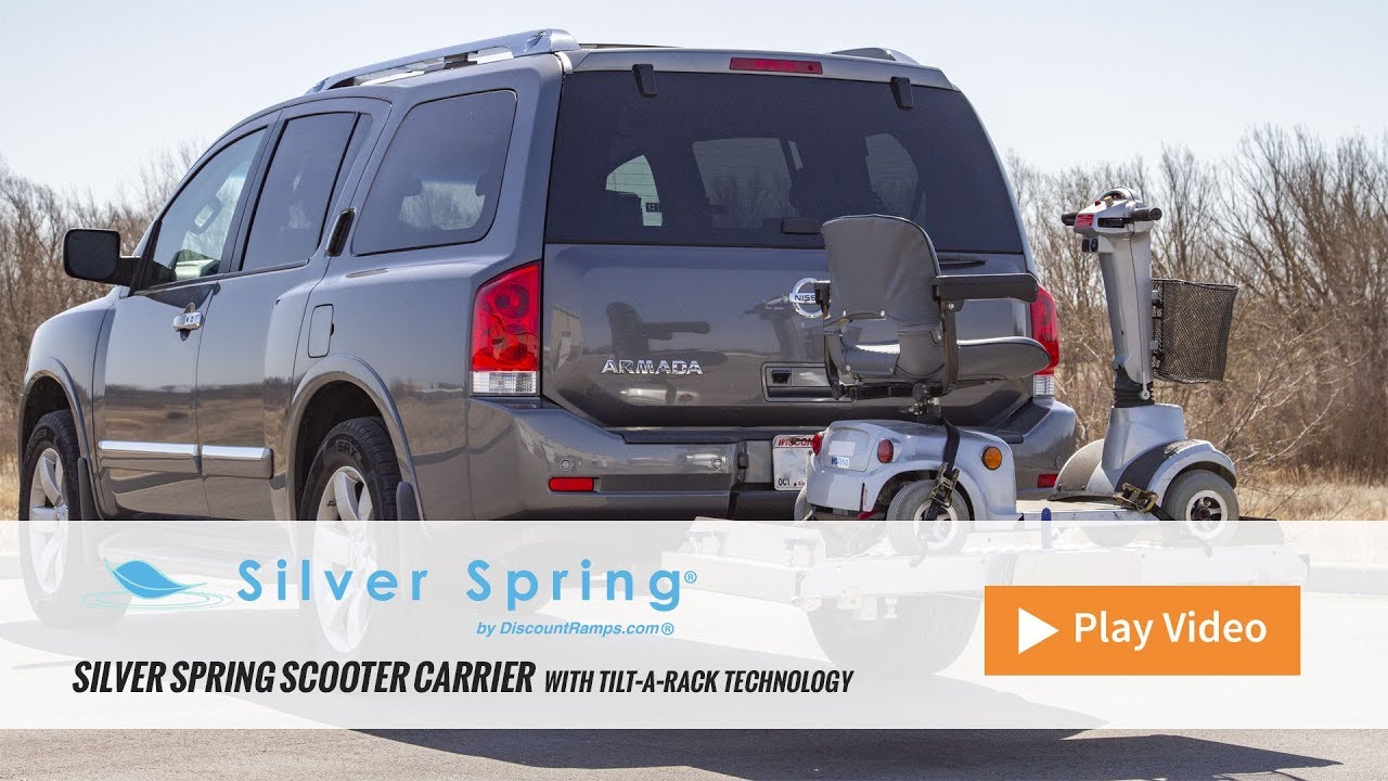 Tilt-a-Rack Premium Aluminum Scooter and Wheelchair Carrier by Silver Spring