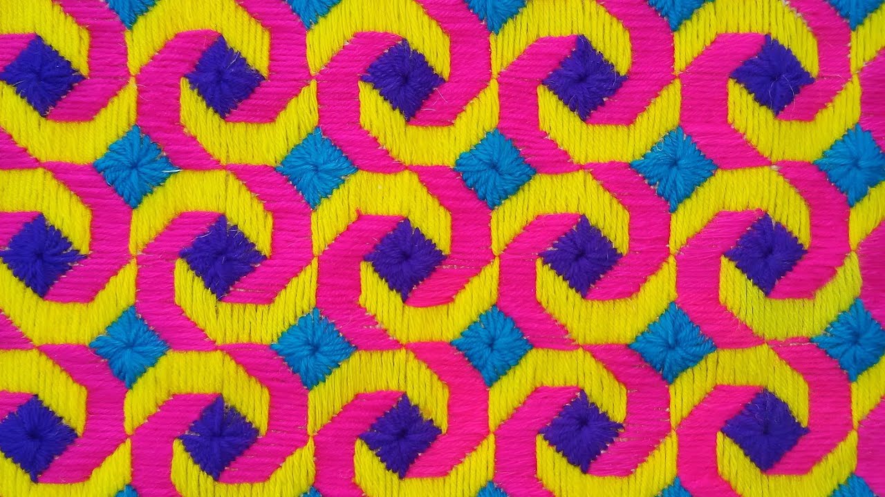 Sitting mat/Asan/3D Ashon making idea. Hand embroidery with wool on jute mat. Vorat ason idea.