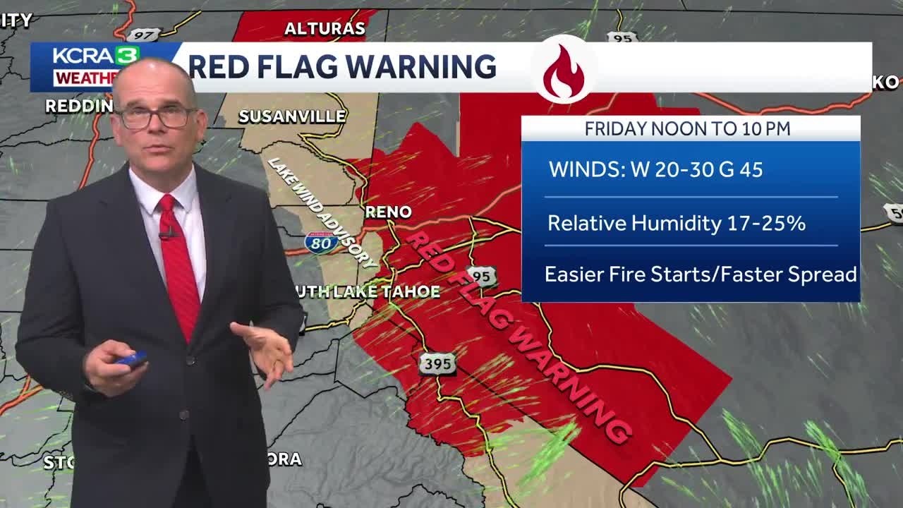 NorCal forecast: Cooler with elevated fire risk in the Sierra Friday