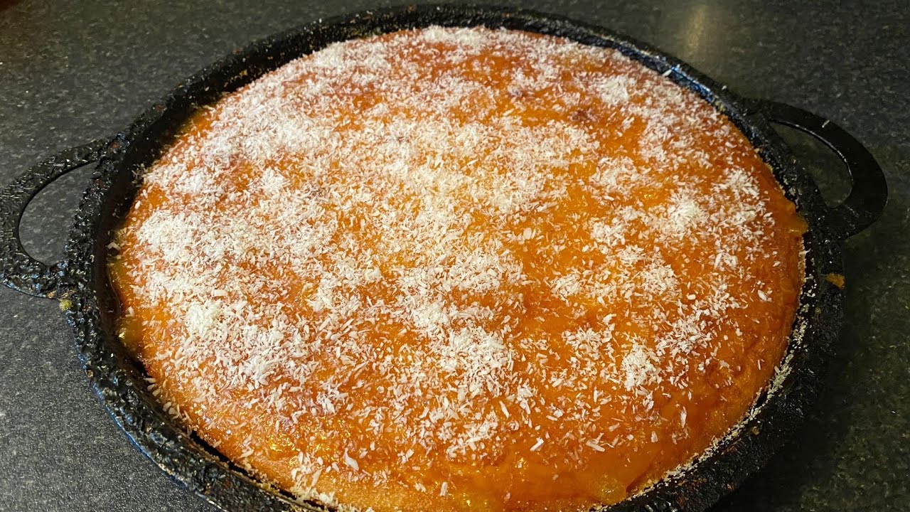 Receta de harcha marroquí  con coco fácil de hacer y  rápida sólo en 5 minutos.