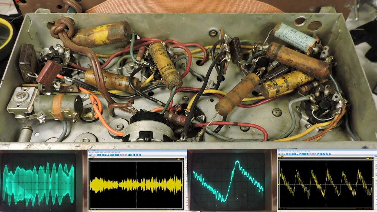 Analog & Digital Oscilloscope Comparison on Tube AM Radio