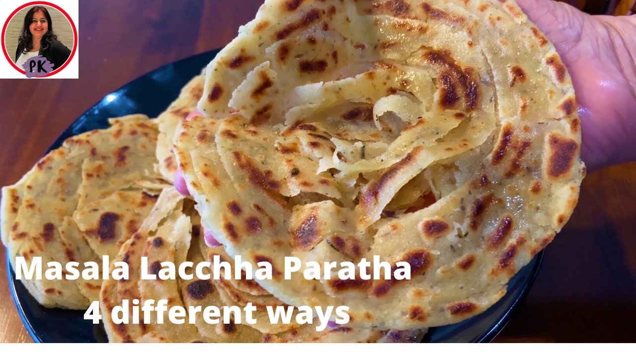 Masala Lachha parathaआलू और सूजी का 4 तरह से बनायें मसाला लच्छा परांठा,ढेरों परतें|Poonam's Kitchen