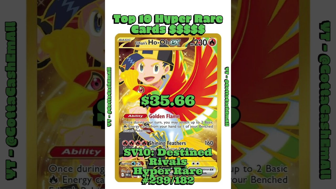 Top 10 Most Expensive Hyper Rare Pok&eacute;mon Cards of All Time #pokemon #pokemoncards #top10 #tcg