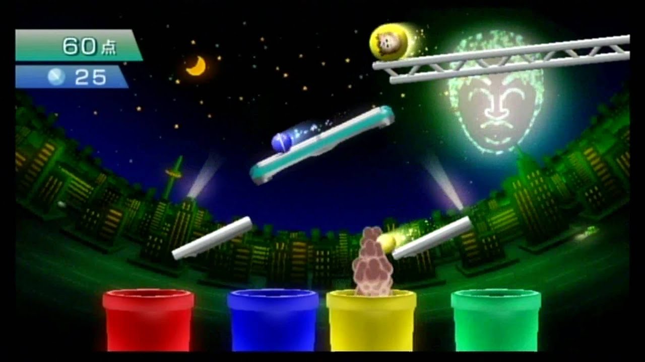 Wii Fit Plus Tilt City バランス色分け Nintendo Game Play HD