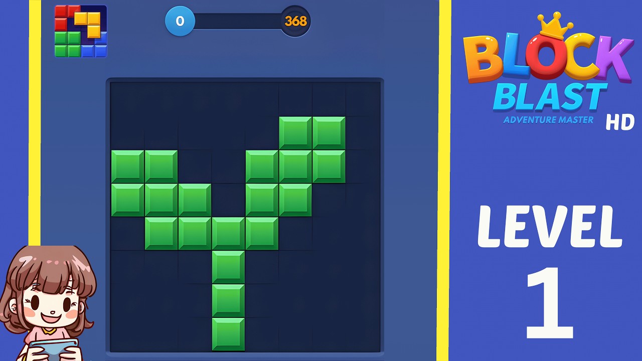 Прохождение уровня 1 приключения Block Blast