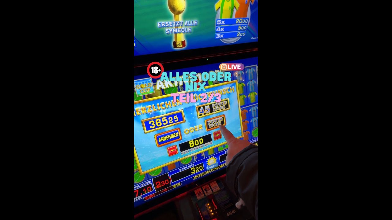 45 Powerspins für 8€ @maximaleinsatz  kaufen Merkur Gold Cup mit Power Spins