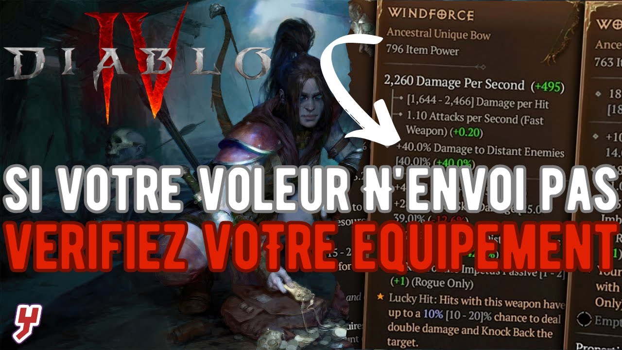DIABLO 4 - Si votre VOLEUR n'ENVOI PAS ce n'est PAS un problème de LEVEL c'est votre EQUIPEMENT !