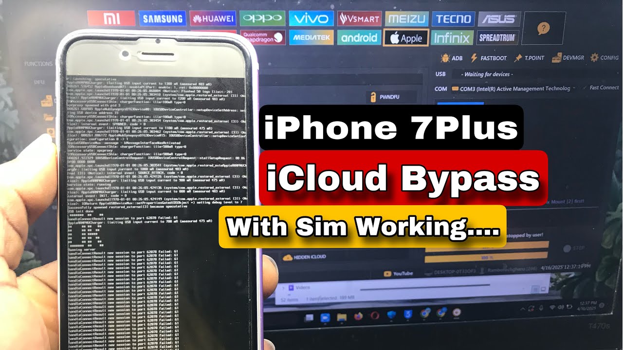 iPhone 7plus iOS 15.8.4 iCloud Bypass with Sim Working 100% By Unlocktool ✅