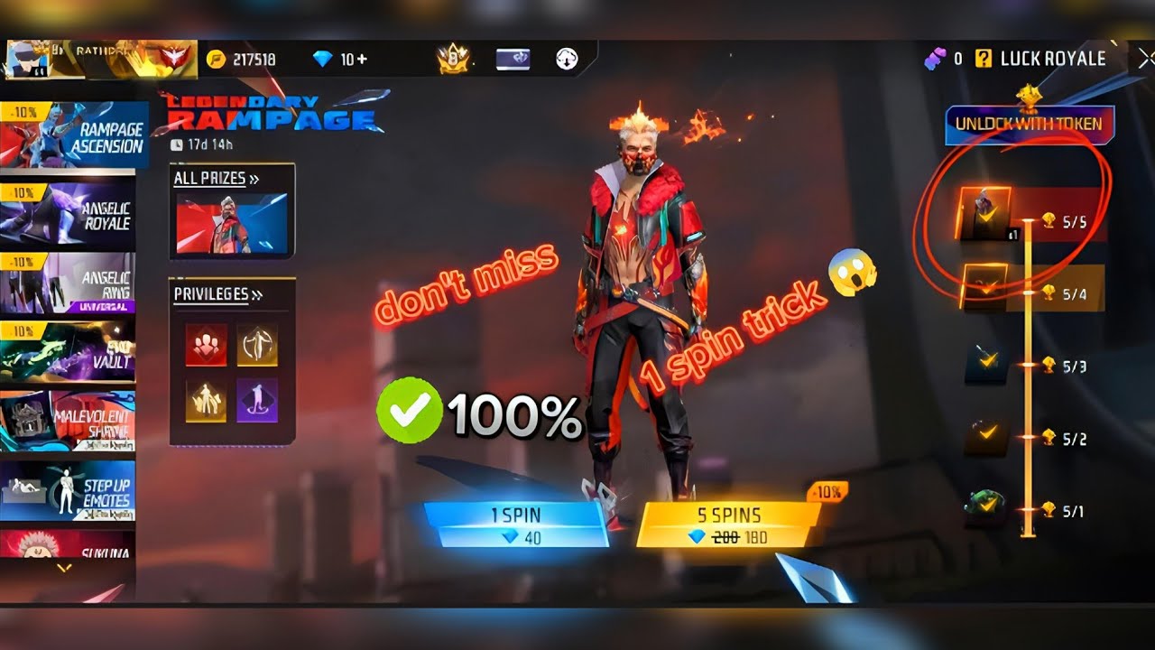 RAMPAGE EVO BUNDLE TRICK 😱 don't miss 👍!! #ujjawalgaming100k#freefiremax