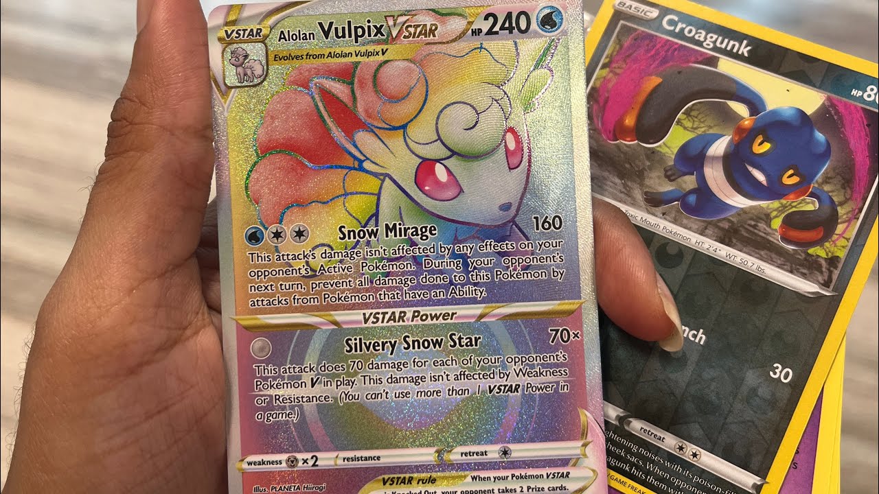 Rainbow Rare Alolan Vulpix VSTAR | Pok&eacute;mon Silver Tempest