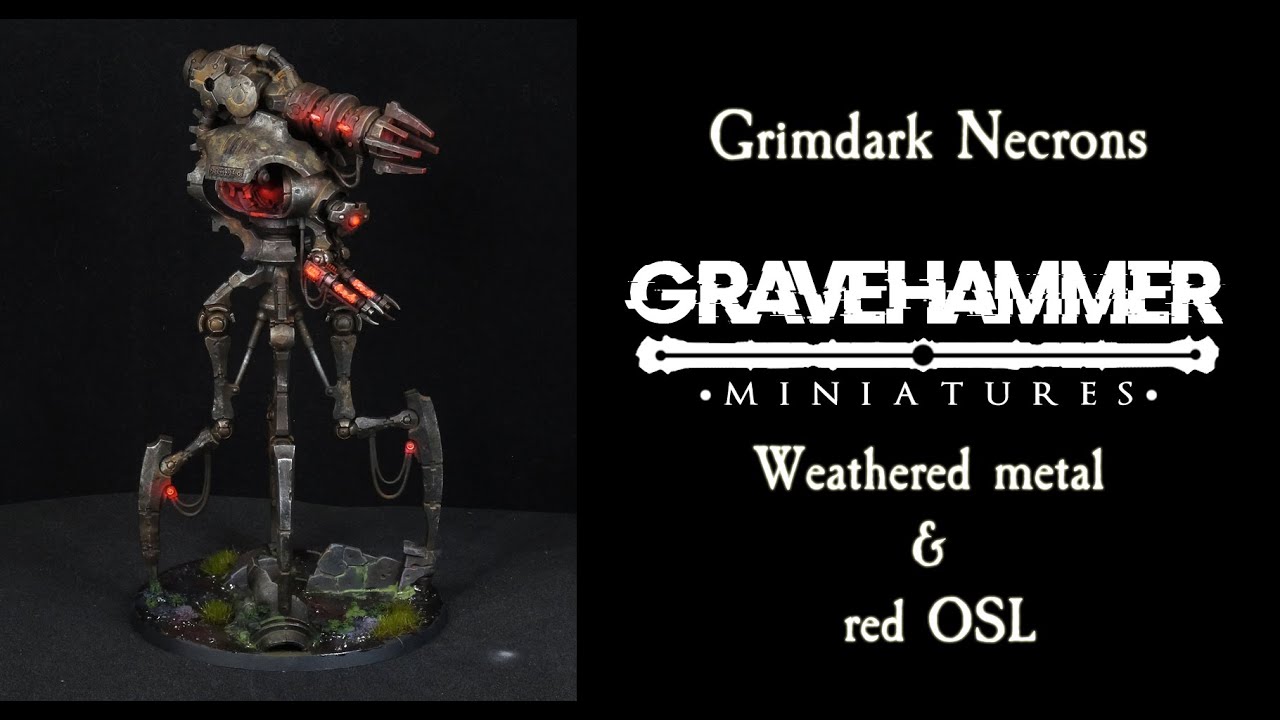 Grimdark Necrons - wet blending enamels & oils, red OSL and more!